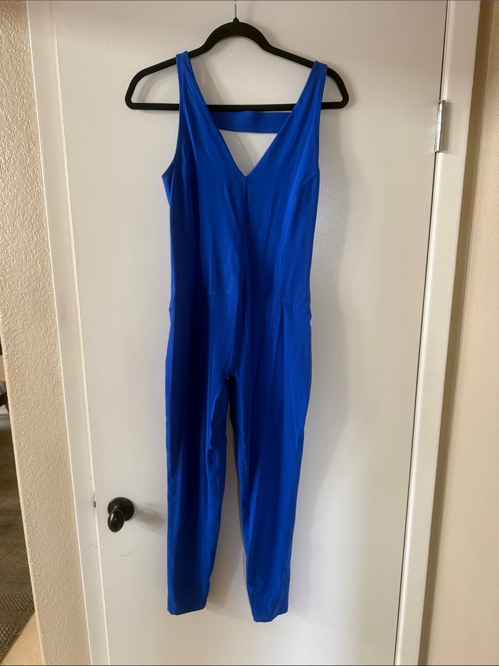FP Movement by Free People Cobalt Blue V-Neck Sleeveless Jumpsuit
